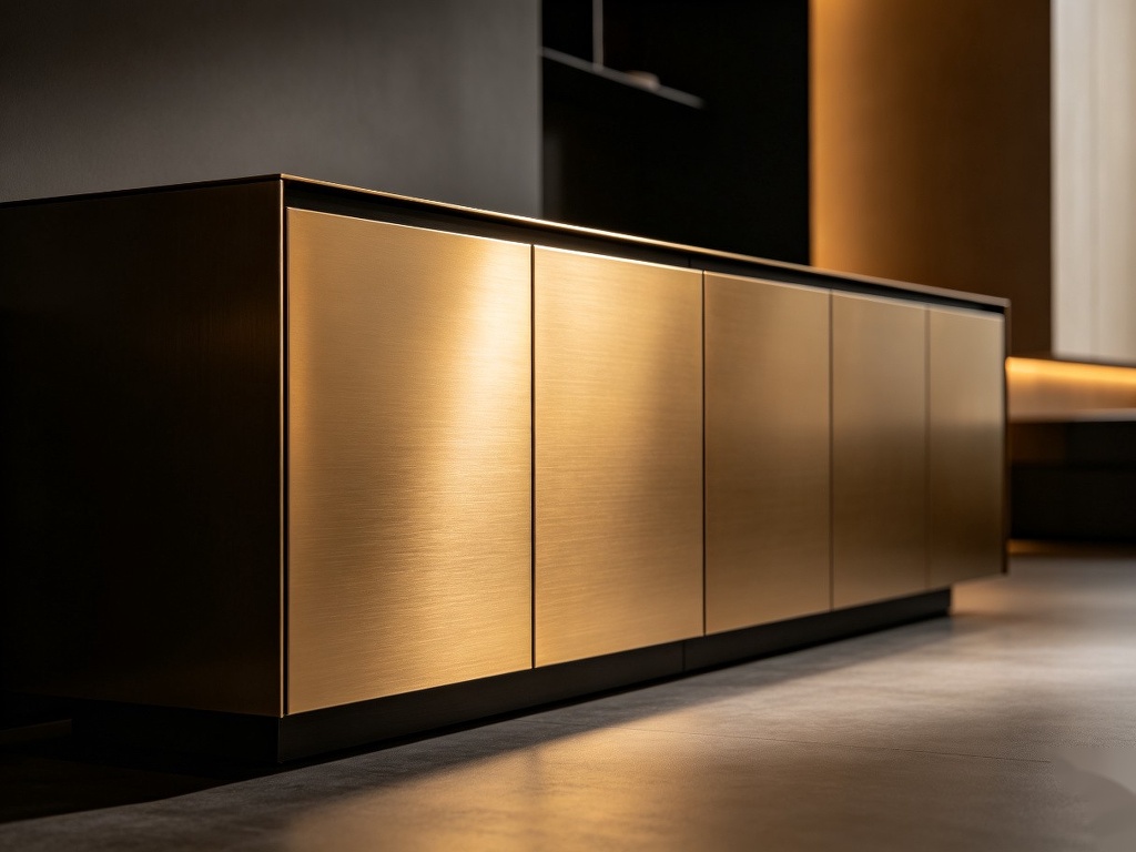 Furniture with anodized aluminum panels