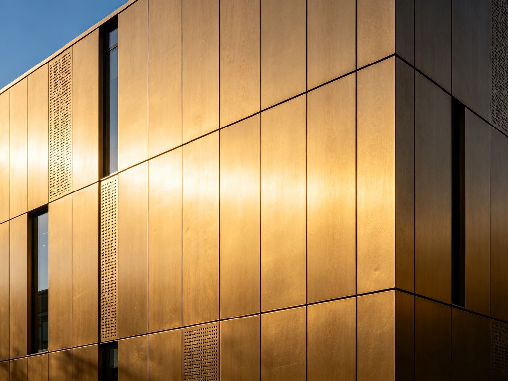 Architectural cladding panel facade